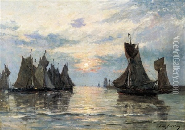 Le Calme - Kalme Zee Oil Painting - Franz Courtens