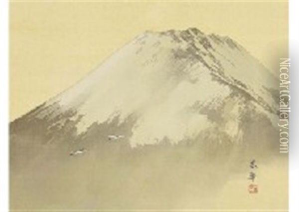Mt. Fuji Oil Painting - Shunkyo Yamamoto