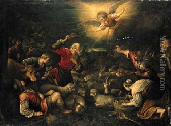 The Annunciation To The Shepherds Oil Painting - Francesco Bassano the Younger