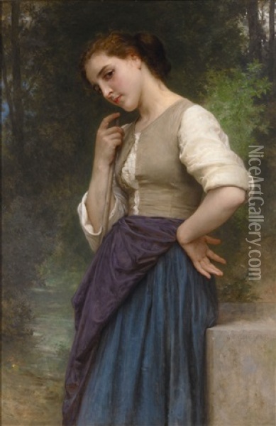 Les Cerises Oil Painting - William-Adolphe Bouguereau