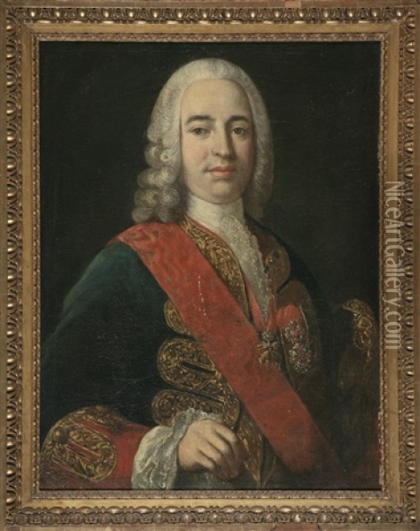 Retrato Del Marques De La Ensenada Oil Painting - Jacopo Amigoni