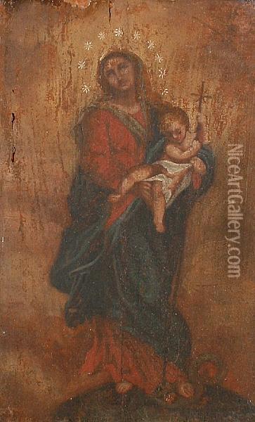 Madonna And Child Oil Painting - Giovanni Battista Tiepolo