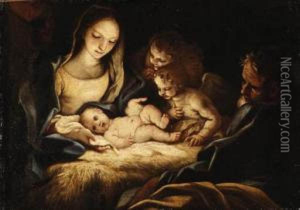 The Nativity Oil Painting - Antonio Balestra
