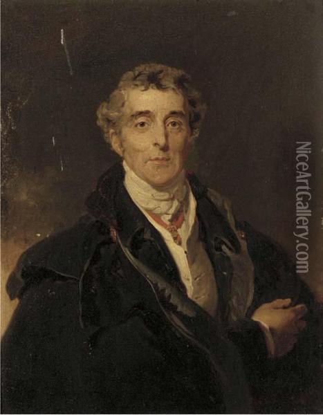 Portrait Of Arthur Wellesley Oil Painting - Sir Thomas Lawrence