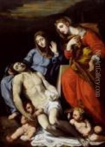 La Deposition Du Christ Oil Painting - Frans I Vriendt (Frans Floris)