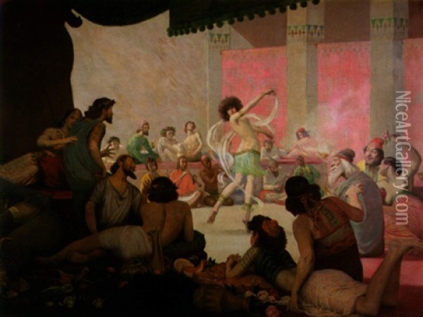 Dance Of Salome Oil Painting - Francis Luis Mora