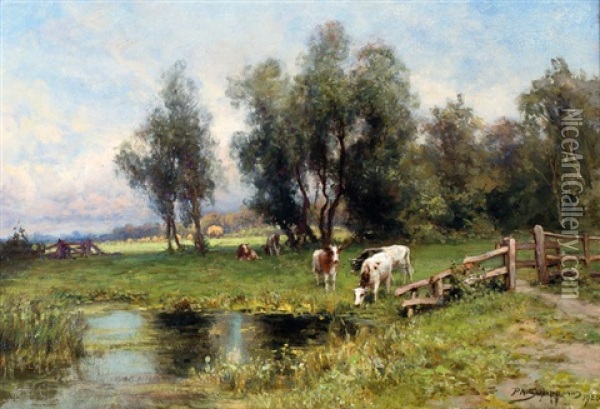 Koeien In De Wei Oil Painting - Piet Schipperus