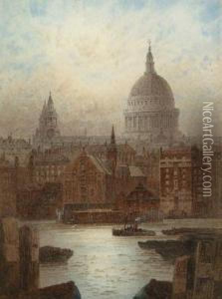 St. Paul's Cathedral Oil Painting - Frederick E.J. Goff