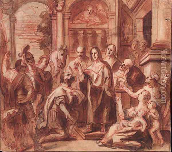 Christ and the Headman of Capernaum Oil Painting - Jacob Jordaens