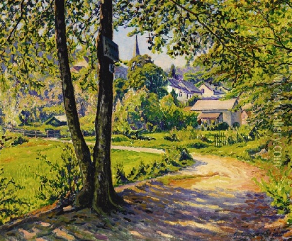 Chemin De Village Oil Painting - Gustave Camille Gaston Cariot