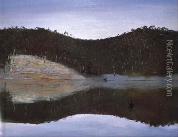 Figures And Cliff Face, Shoalhaven River Oil Painting - Arthur Merric Boyd