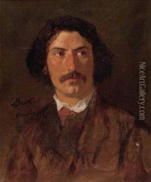 Portrait Des Malers Anselm Feuerbach Oil Painting - Carl Ludwig Friedrich Becker