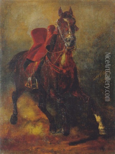 Fliehendes Pferd Oil Painting - Johann Rudolf Koller