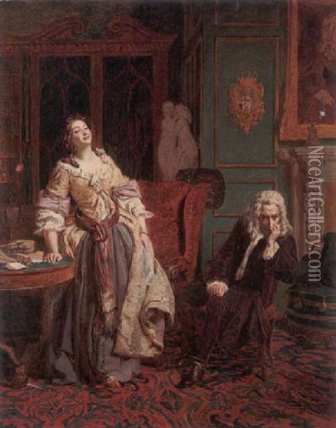 The Rejected Poet Oil Painting - William Powell Frith