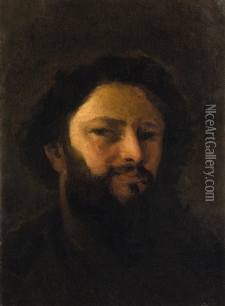Autoportrait, Vers 1867 Oil Painting - Gustave Courbet