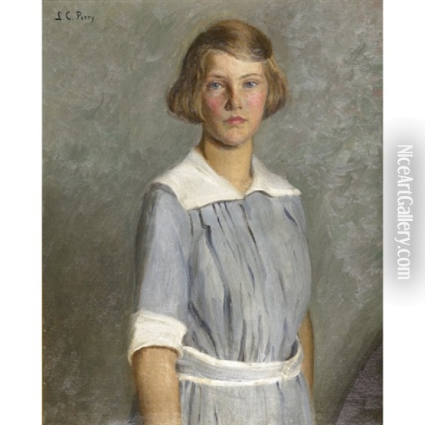 Portrait Of Anita Grew As A Young Girl Oil Painting - Lilla Cabot Perry
