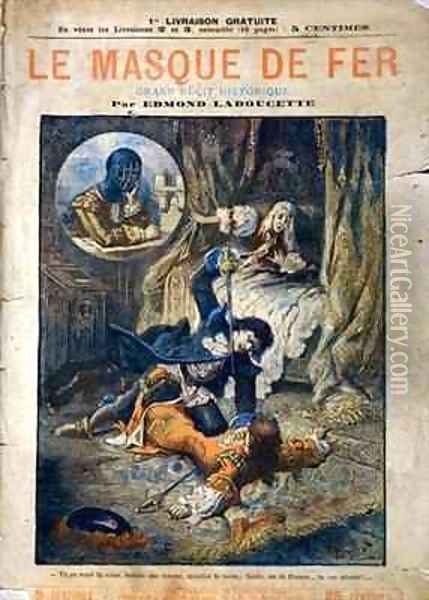 Le Masque de Fer cover of novel by Edmond Ladoucette Oil Painting - Gerlier