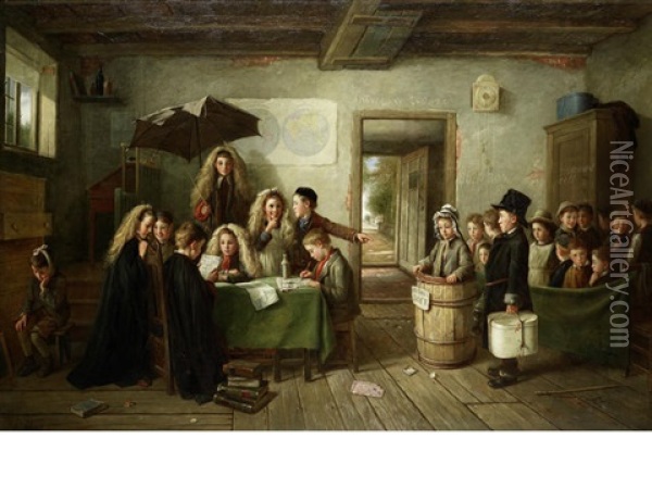 Trial By Jury Oil Painting - Charles Hunt