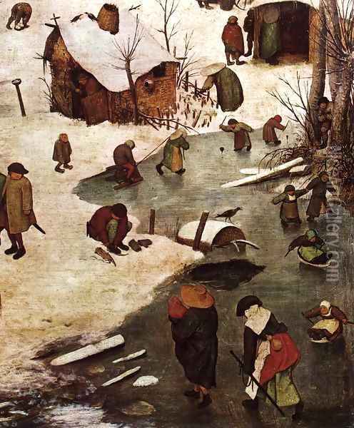 The Census at Bethlehem (detail) 4 Oil Painting - Pieter the Elder Bruegel