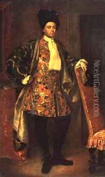 Portrait of Count Giovanni Battista Vailetti Oil Painting - Giuseppe (Fra Vittore Galgario) Ghislandi