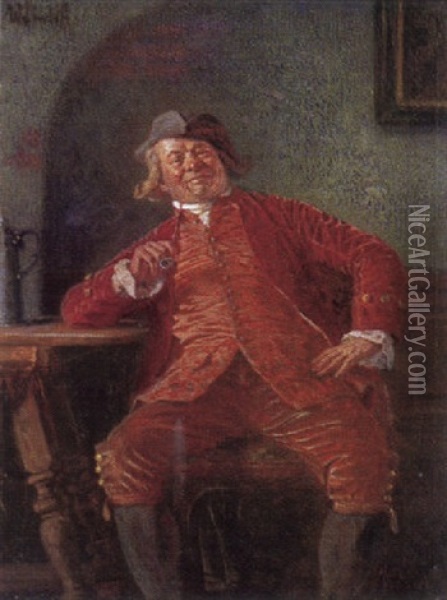 Der Genieser Oil Painting - Wilhelm Loewith