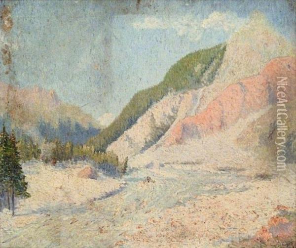 (1864 - 1940) 
Dans La Vallee Oil Painting - Louis Hayet