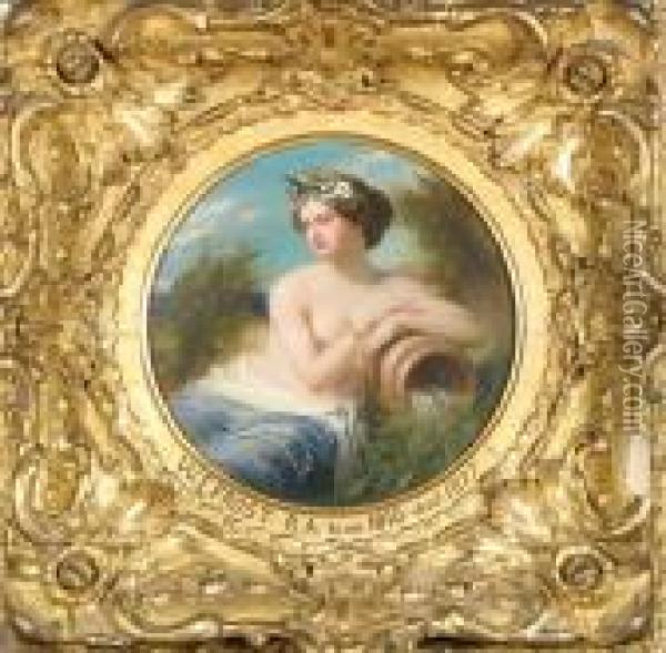 A Water Nymph Oil Painting - William Edward Frost