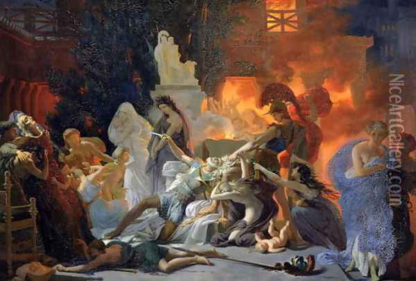 The Death of Priam Oil Painting - Baron Pierre-Narcisse Guerin
