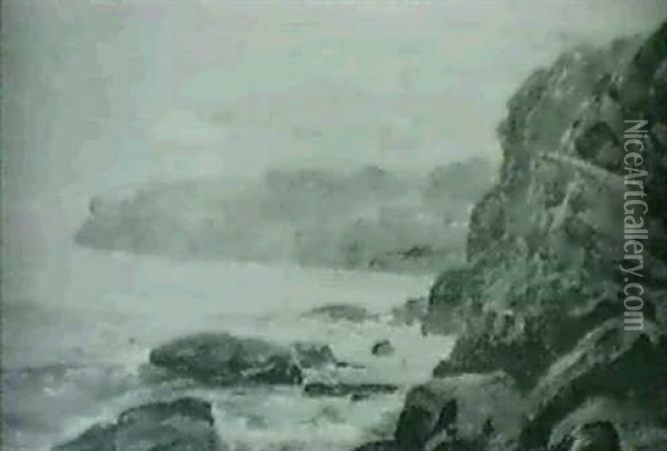 Rocky Shore Oil Painting - William Trost Richards