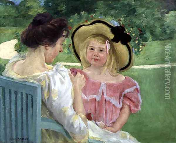 In the Garden, 1904 Oil Painting - Mary Cassatt