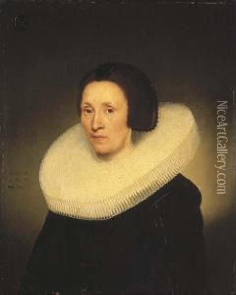 Portrait Of Johanna Van Diemen Oil Painting - Jacob Gerritsz. Cuyp