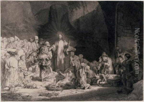The Hundred Guilder Print Oil Painting - Rembrandt Van Rijn