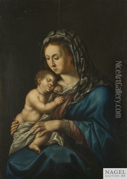 Die Madonna Mit Dem Christusknaben Oil Painting - Gortzius Geldorp