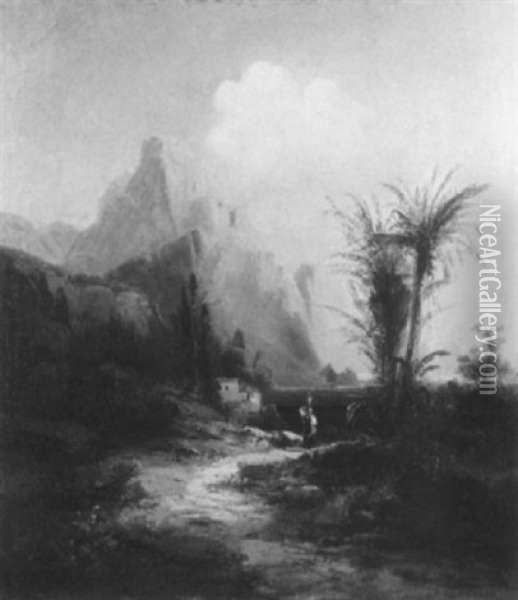 Felsige Kuste Auf Capri Oil Painting - Franz Emil Krause