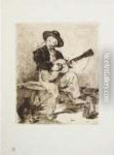 Le Chanteur Espagnol (h.12) Oil Painting - Edouard Manet