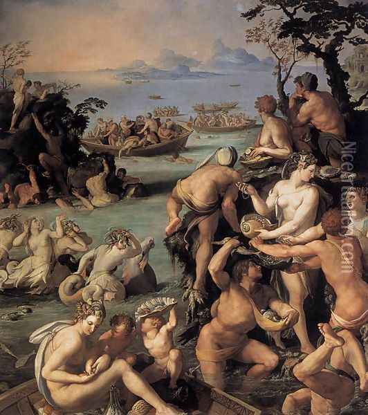 Pearl Fishers 1570 Oil Painting - Alessandro Allori