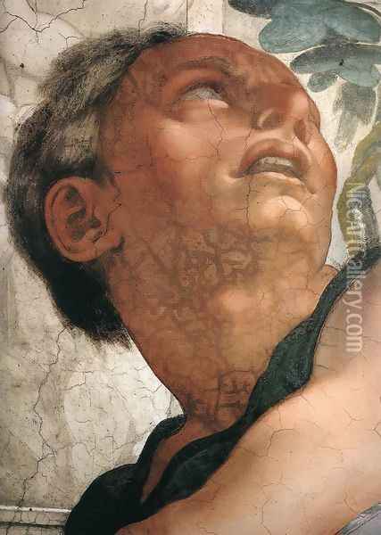 Jonah (detail-1) 1511 Oil Painting - Michelangelo Buonarroti