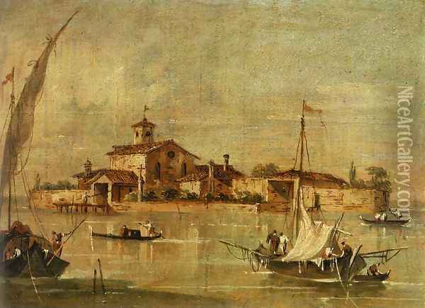 Landscape in the Environs of Venice Oil Painting - Giacomo Guardi
