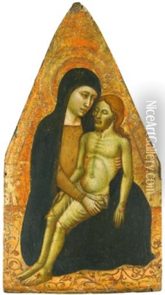 Pieta Oil Painting -  Cecco di Pietro