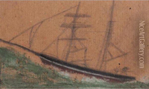 Sailing In Stormy Seas Oil Painting - Alfred Wallis