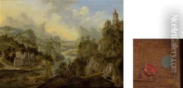 Flusslandschaft Oil Painting - Cornelis Verdonck