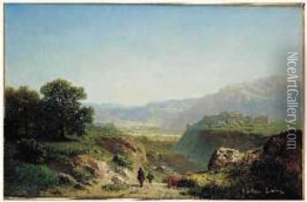 Paysage De La Drome Oil Painting - Antoine Ponthus-Cinier