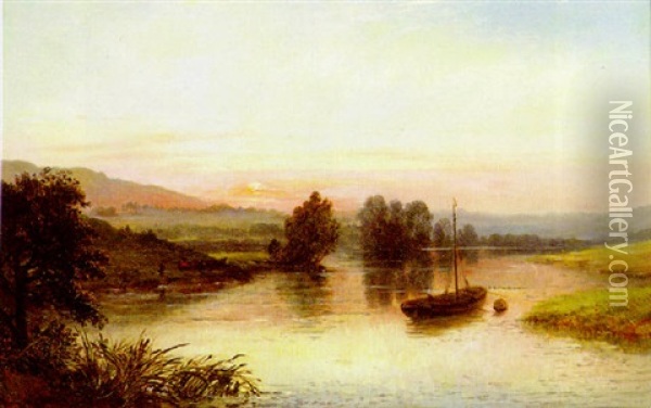 Evening Calm Oil Painting - William Henry Vernon