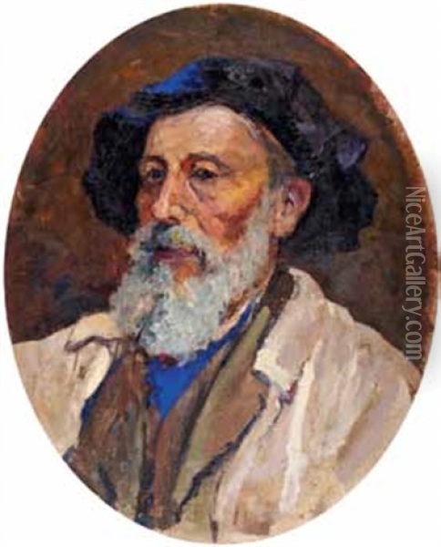 Autoportrait Oil Painting - Edouard Ducros