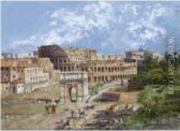 The Colosseum, Rome Oil Painting - Antonietta Brandeis
