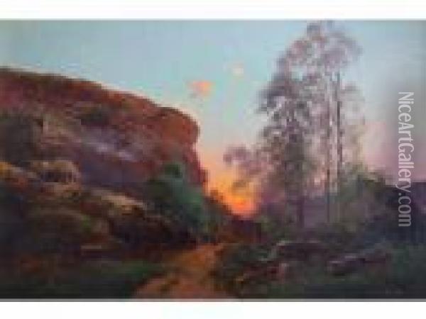 Anglade < Lechemin > Oil Painting - Gaston Anglade