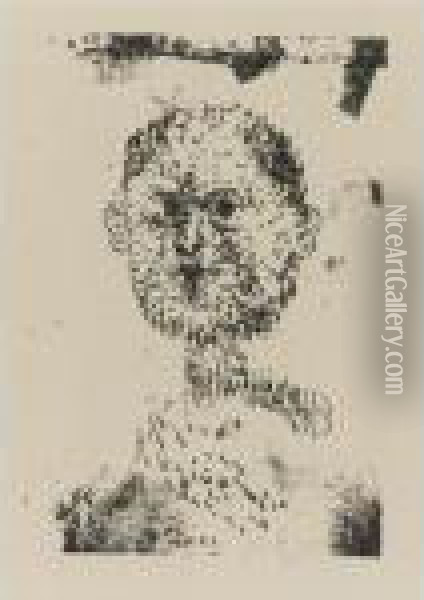 Kopf (bartiger Mann) (k. 98 B/b) Oil Painting - Paul Klee
