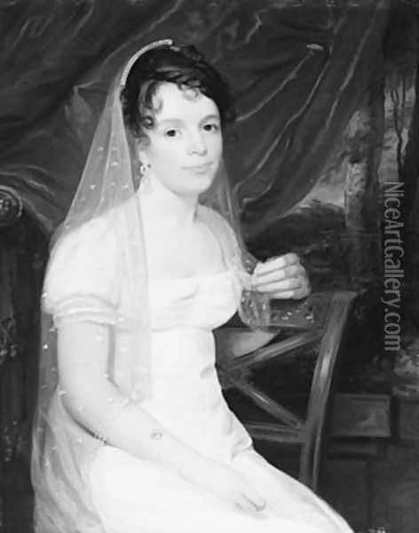 Mrs. Robert Dickey Oil Painting - John Wesley Jarvis