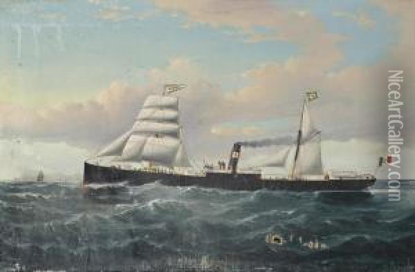 The Italian Steamship Oil Painting - William Howard Yorke