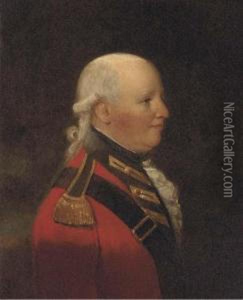 Portrait Of An Officer, Half-length, In Full Uniform Oil Painting - Sir Henry Raeburn
